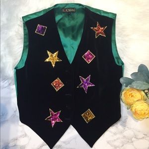 Escada vintage velvet vest